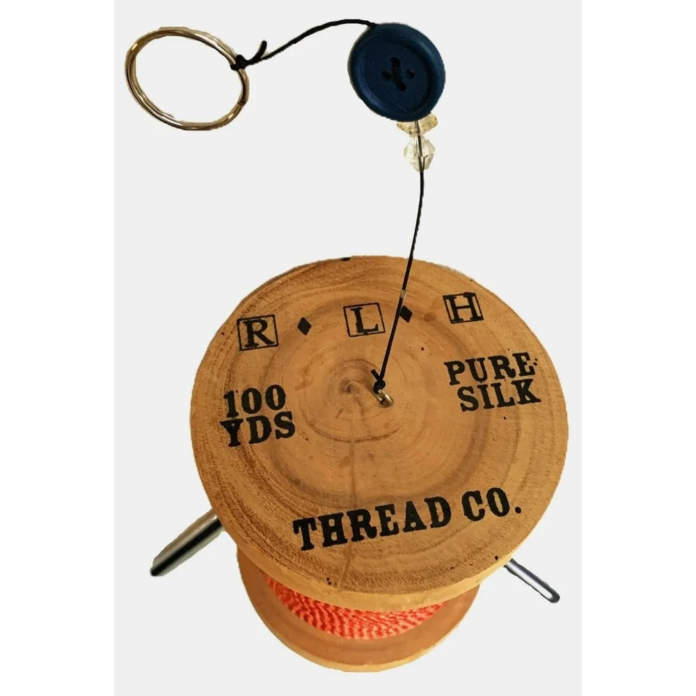 Wind‎ Chime Seamstress Sewing Theme Lg Thread Spool Body Nice Tone 29